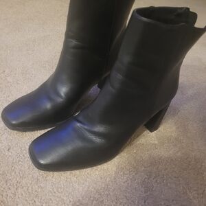 Maurices Sleek Black Heeled Boots
